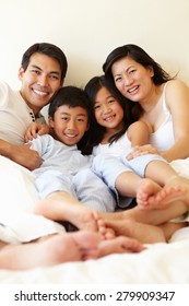 Mixed race Asian family