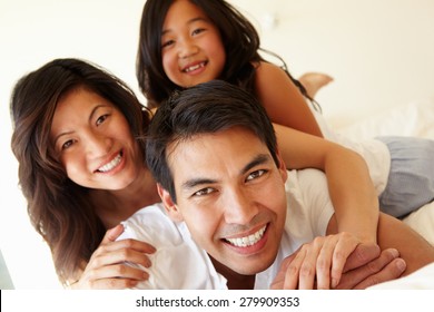 Mixed Race Asian Family