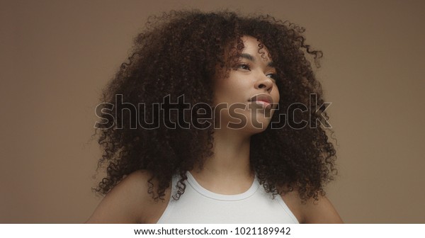 Mixed Race Black Woman Portrait Big Royalty Free Stock Image