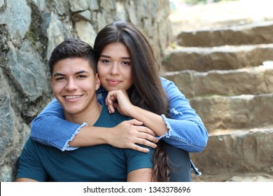 Mixed race couple falling in love