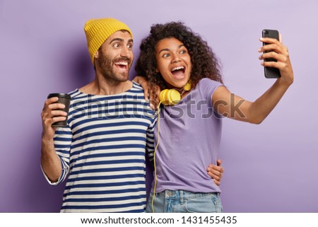 Similar – Image, Stock Photo woman making cuddles to her cute dog sleeping on bed