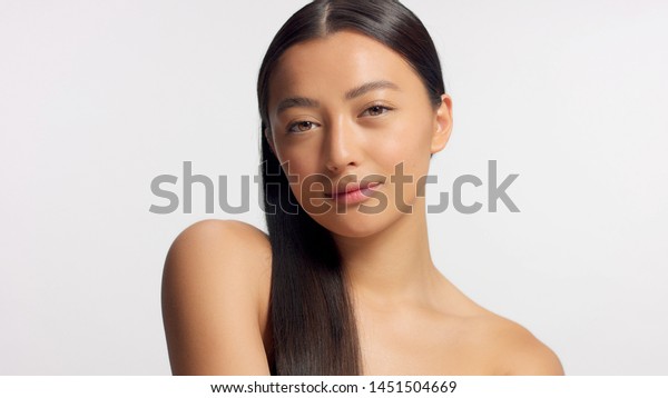 Mixed Race Model Straight Hair Watching Stock Photo Edit Now