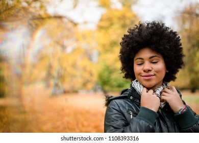 Mixed Race Teen Girl Eyes Closed Stock Photo 1108393316 | Shutterstock