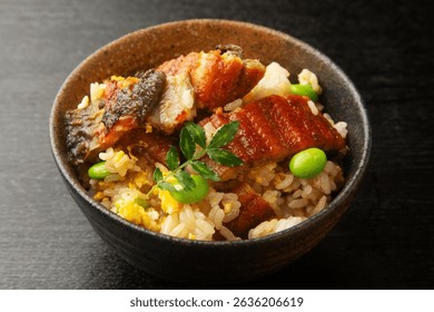 Mixed rice with chopped eel