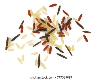 mixed rice isolated on white