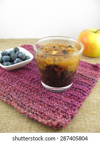 Mixed Smoothie Of Blueberry And Apple