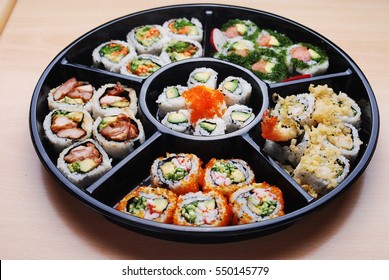 Mixed sushi roll platter