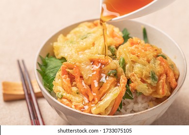 Mixed Vegetable Tempura Rice Bowl