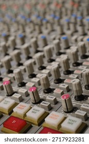 Mixing Board Faders and Knobs