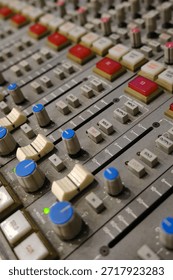 Mixing Board Faders and Knobs