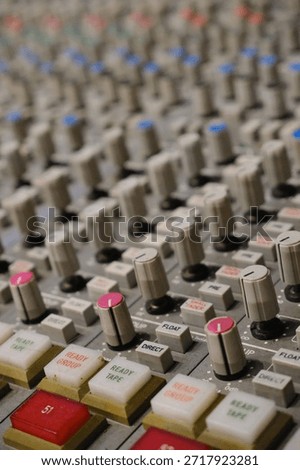 Mixing Board Faders and Knobs