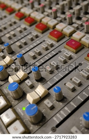 Mixing Board Faders and Knobs