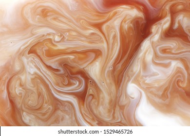 Mixing Coffee With Milk, Macro