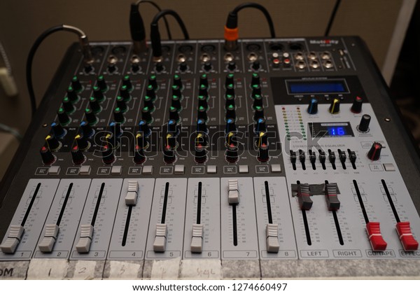 Mixing Desk For\
Audio Public Address\
System.