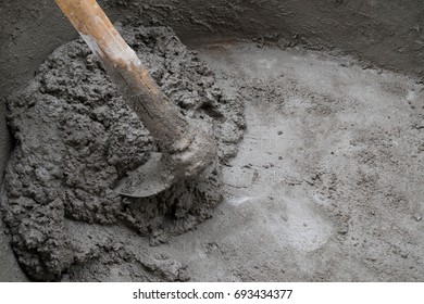 Mixing Mortar .Hoe