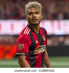 MLS - Players On Soccer Field Atlanta United Host New York City Football Club On November 11th 2018 At The Mercedes Benz Stadium Atlanta Georgia - USA