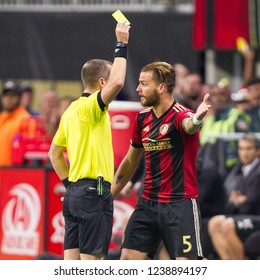 MLS - Players On Soccer Field Atlanta United Host New York City Football Club On November 11th 2018 At The Mercedes Benz Stadium Atlanta Georgia - USA