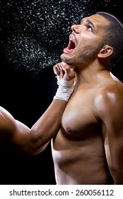 Mma Fighter Or Boxer Losing And Getting Hit In The Face