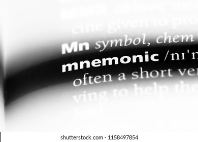 Mnemonic Word In A Dictionary. Mnemonic Concept.