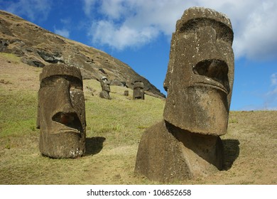 Moai On Easter Island