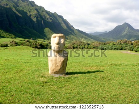 Moai statue of park