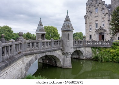 Moat Bridge In Front Of A Castle