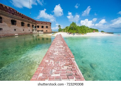 Moat At Dry Tortugas National Park. Fort Jefferson. Florida Keys.