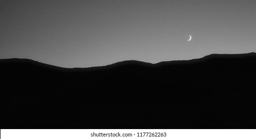 Moat Mountains In New Hampshire At Night