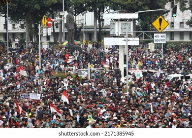 A Mob Rallied In Jakarta On October 13, 2020.