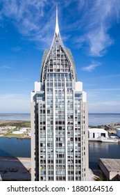 Mobile, AL, USA - November 15, 2017: RSA Battle House Tower Skyscraper In Mobile, Alabama 