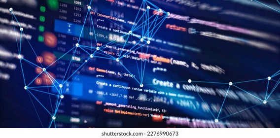 Mobile app developer. Innovative startup project. Website programming code. IT business.