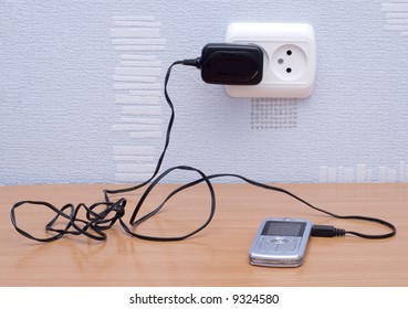mobile and charge on a table