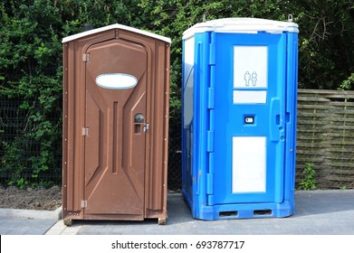 Mobile Chemical Toilet To Use In Construction Area