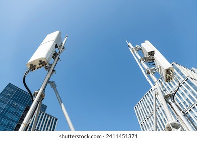 Mobile communication base station on the rooftop
