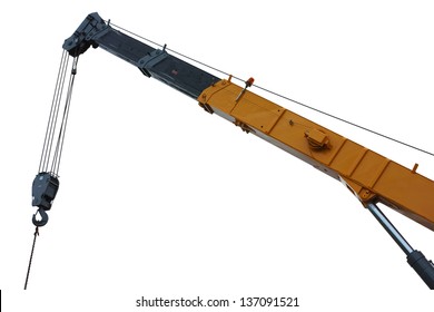 Mobile Crane Boom Isolated On White