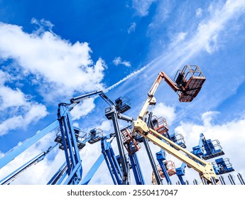 A Mobile Elevated Working Platform (MEWP) for working at height ready to be bought or rented.