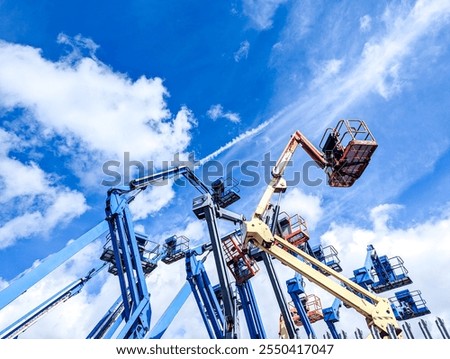 A Mobile Elevated Working Platform (MEWP) for working at height ready to be bought or rented.