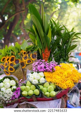 Mobile flower store on bicycle is iconic image of Ha Noi. One of the best moments to see these special stores is autumn with many fantastic flowers.