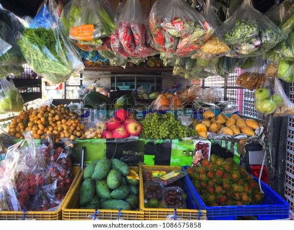 Mobile\
Fruits and Vegetable Truck in Bangkok\
Thailand