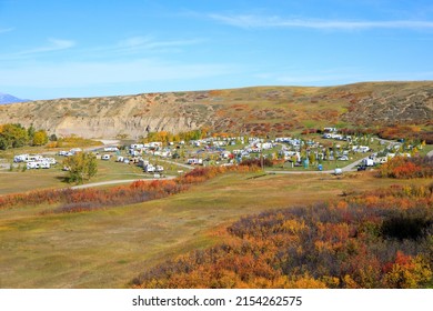 A Mobile Home RV Park Camping Campground Located Near Pincher Creek And Lundbreck Alberta, Canada.