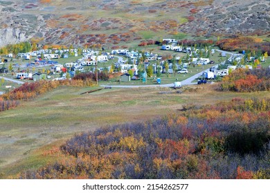 A Mobile Home RV Park Camping Campground Located Near Pincher Creek And Lundbreck Alberta, Canada.