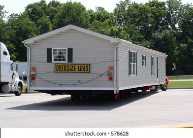 Mobile Home Stops In A Rest Area