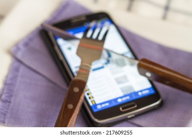 Mobile knife and fork.