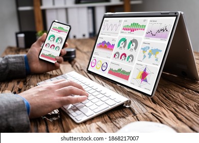 Mobile KPI Analytics Dashboard. Predictive Business Data