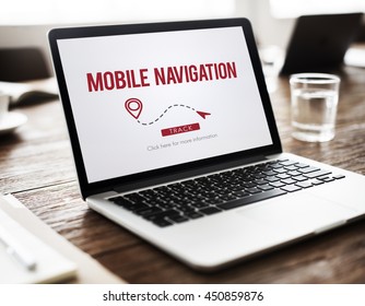 Mobile Navigation Direction Digital Gadget Internet Concept