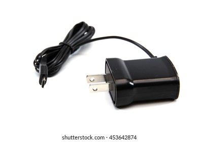 Mobile Phone Charger Isolated On White Background