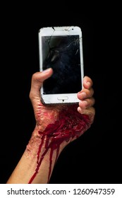 Mobile Phone Explode In Hand Bloods