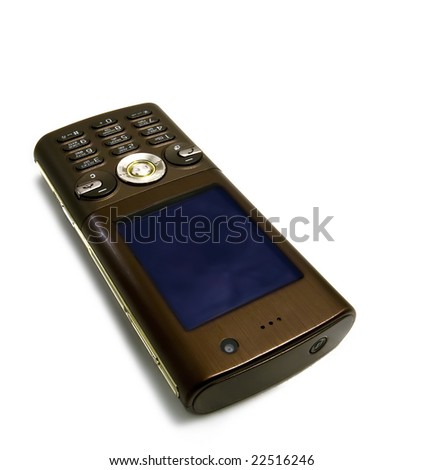 Mobile phone on white background