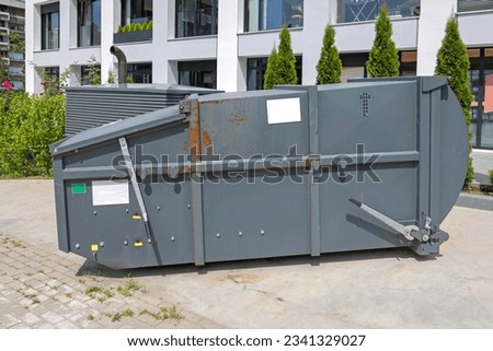 Mobile Press Container Compactor for Reducing Volume of Municipal and Industrial Waste