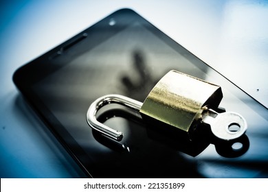 Mobile Security - Smartphone Data Theft Concept